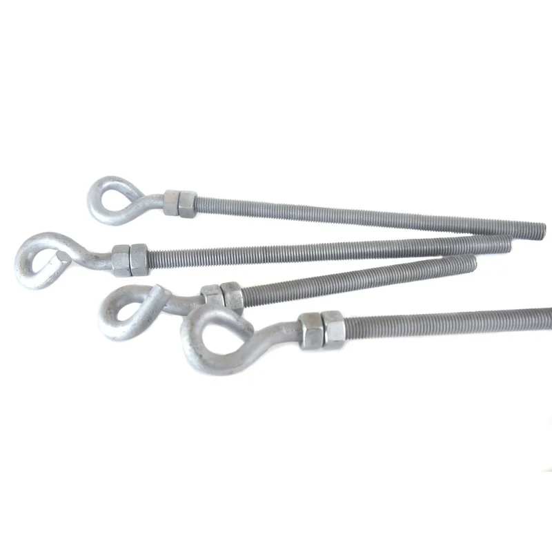 Galvanized Pigtail Bolt Pig Tail Steel Hook Bolts Screw