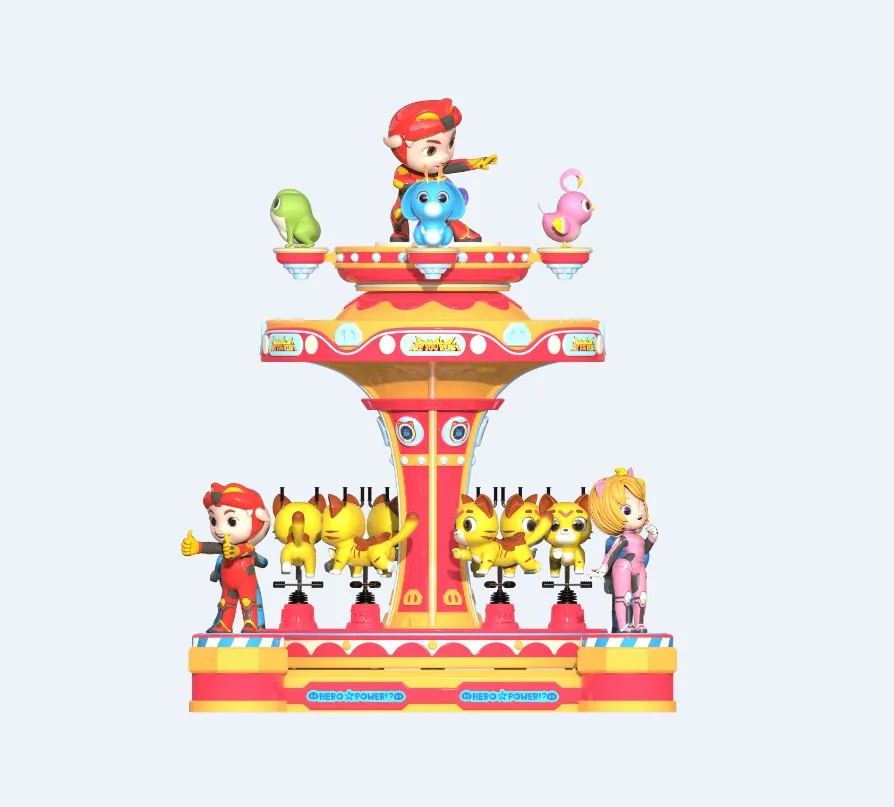 GO GO Bond Amusement Equipment Shopping Mall 6 setas Mini Carousel for children Amusement Park Carousel