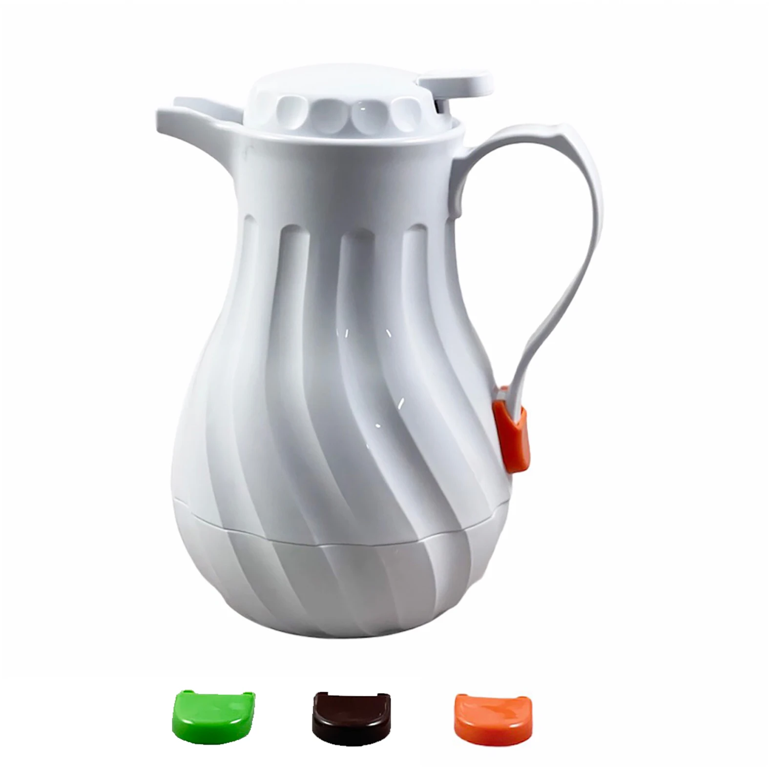 
0.5L / 1.2L / 2L swirl PU Insulated Thermos, beverage server, for restaurant or home use, thermal coffee carafe 