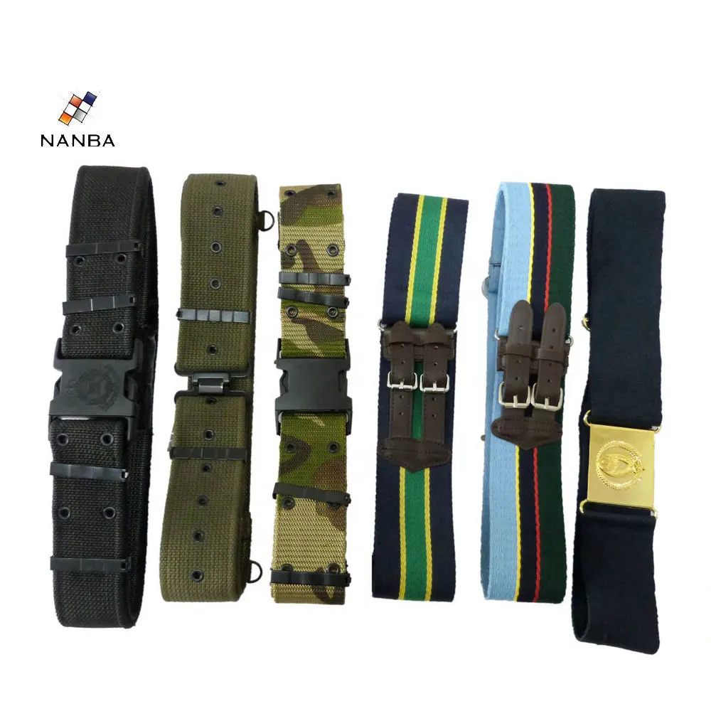 OEM Design Manufacture supply hot transfer camo polyester nylon army military belt