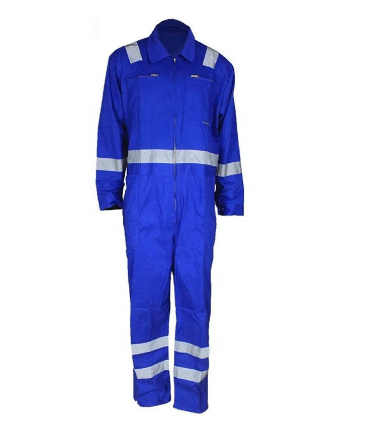OEM Workwear 100 % Cotton Disposable  Fireman Full  Sleeve Field Wear Coveralls Boiler Suits Overall Working Uniform