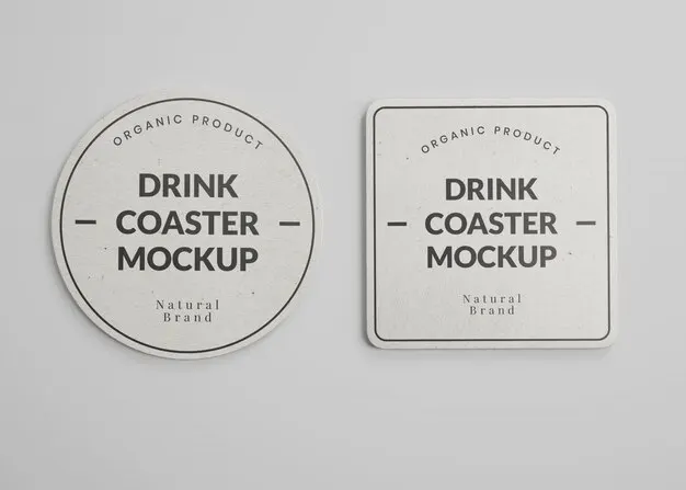 Custom Wholesale Water Absorbent Tea Cup Coasters Beerhouse Cardboard Paper Coaster Cup Mat Coaster