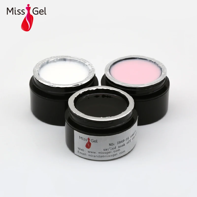 Missgel custom private label clear uv gel nail extension hard gel