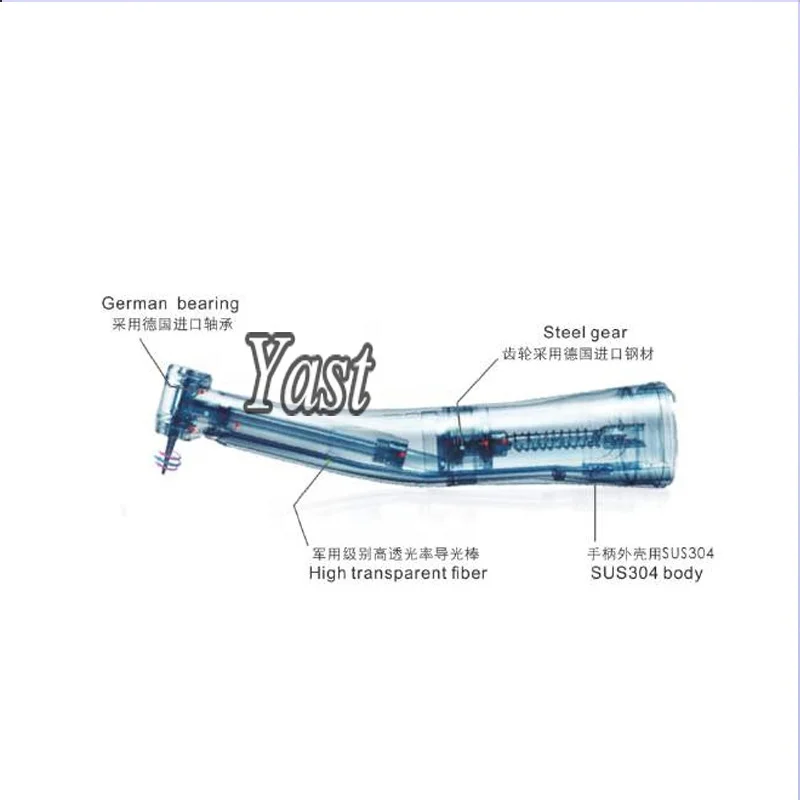 Dental Low Speed 1:5 Increasing Fiber Optic Turbine Implant Contra Angle Dental Handpiece
