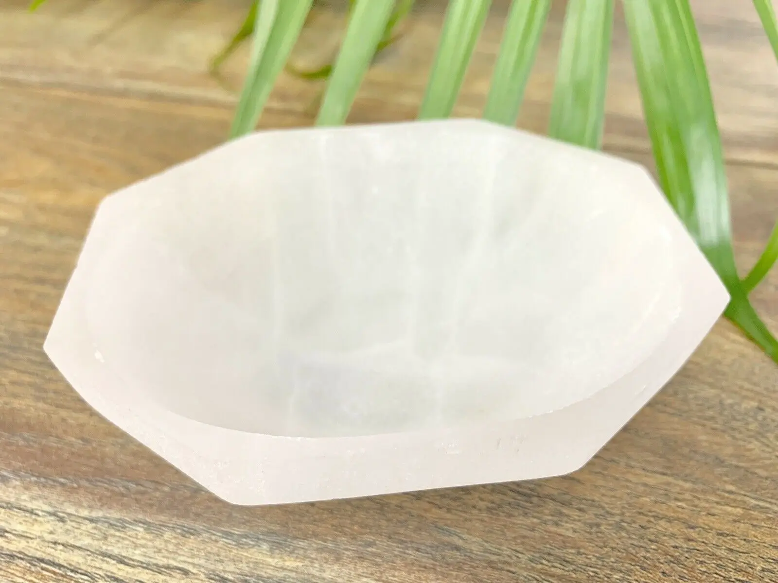 Selenite Bowl Oval Crystal Charging Stones Ritual Reiki Chakra Meditation.