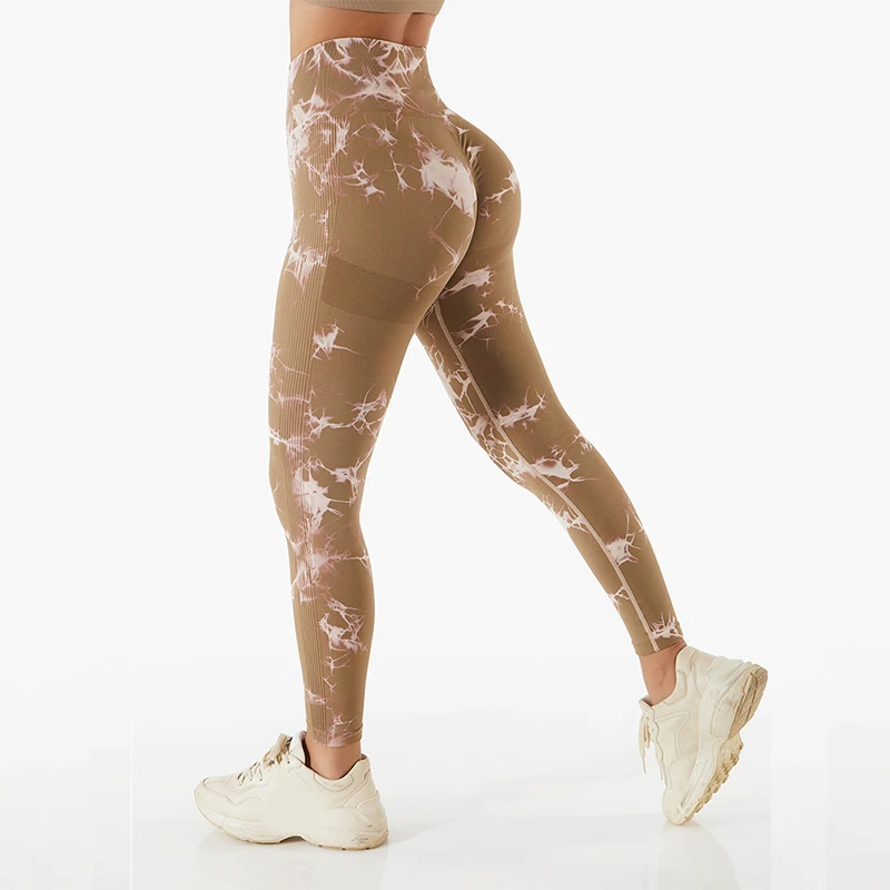 Штаны для йоги леггинсы тренировок с принтом женщин