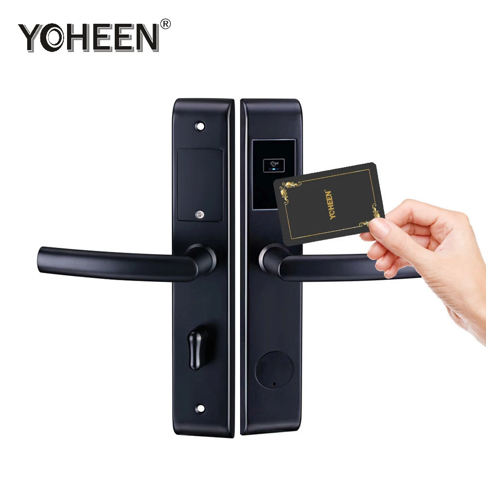 Смарт-замок дверной из нержавеющей стали с RFID, дверной замок для отеля с магнитной картой, электронная система дверного замка для отеля, SUS304