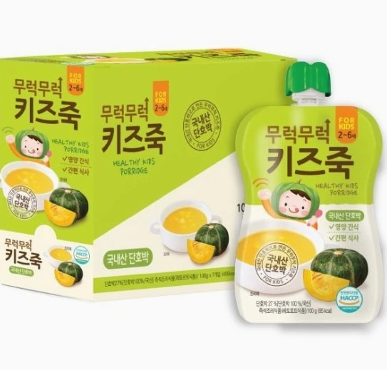 
Premium Kids Porridge Korean Sweet Pumpkin which won the 2020 Excellent Food Awards in Seoul Korea 2 flavors of Korean rubber 