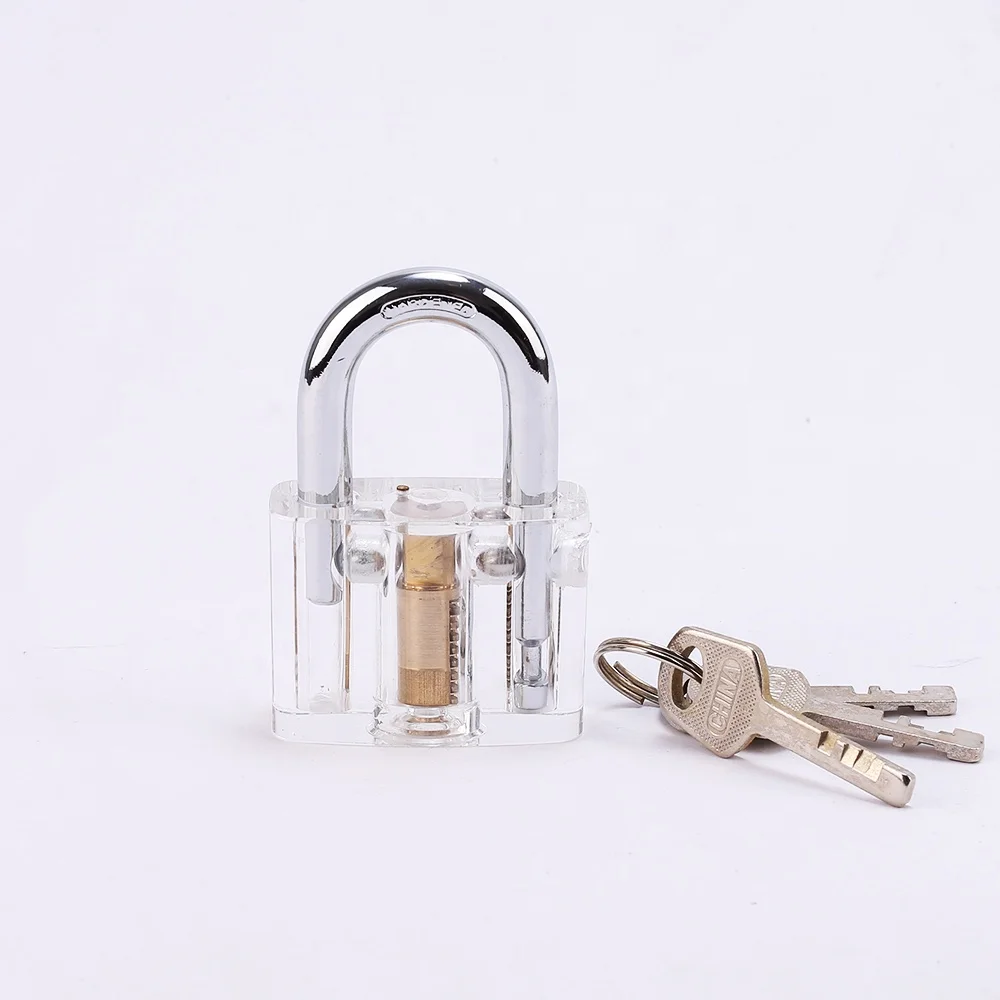 Transparent practice 9pcs 6pcs 7pcs padlock with cover locksmith lock tools picks set