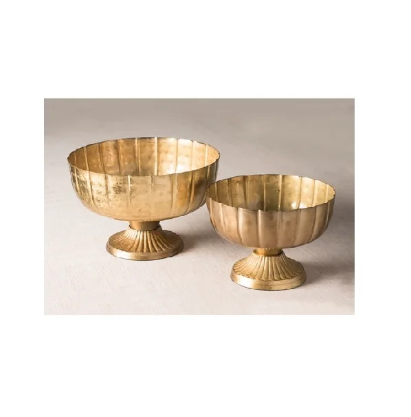 Hammered New Design Round Bowl Copper plated Fruit serving bowl big fruit server bowl and dishes Home And Restaurant