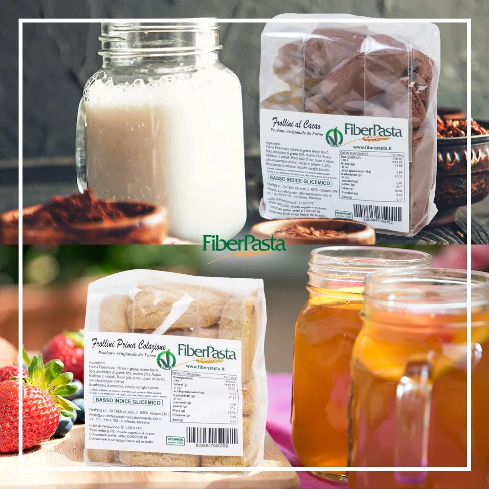 ITALIAN CACAO BISCUITS - HIGH FIBRE AND NO PALM OIL WITH LOW GLYCEMIC INDEX - PREMIUM QUALITY COOKIES