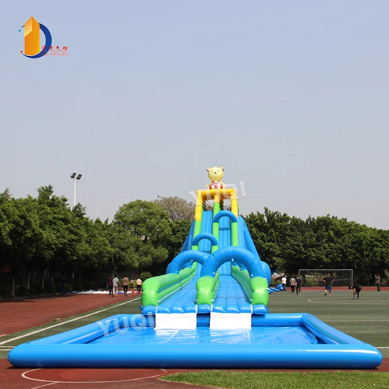Newest Design Inflatable Water Slide Clearance Carton Design Big Water Slide ,Inflatable Adult  Water Slides With Swimming Pool
