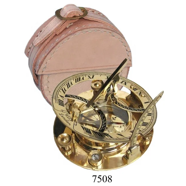 Красивый морской античный латунный круглый Солнечный Компас для продажи