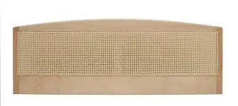 Wooden king size head board with rattan cane