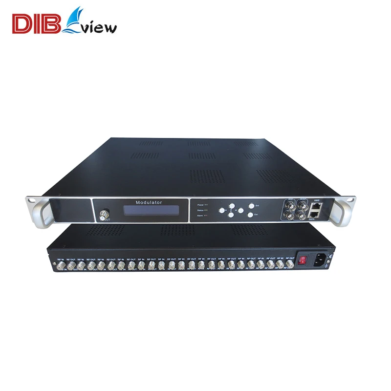 DIBVIEW OTV-TM24B 12 Frequencies FTA DVB-S2/DVB-C/DVB-T/ATSC/ISDBT Tuner to DVB-C QAM DVB-T RF Modulator