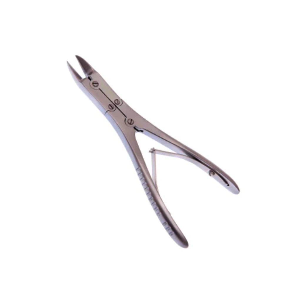 Stainless Steel Bohler Bone Cutter 45 Angled on Flat 16mm Blade Compound Action Overall Length 15cm Bone Rongeur Forceps CE ISO