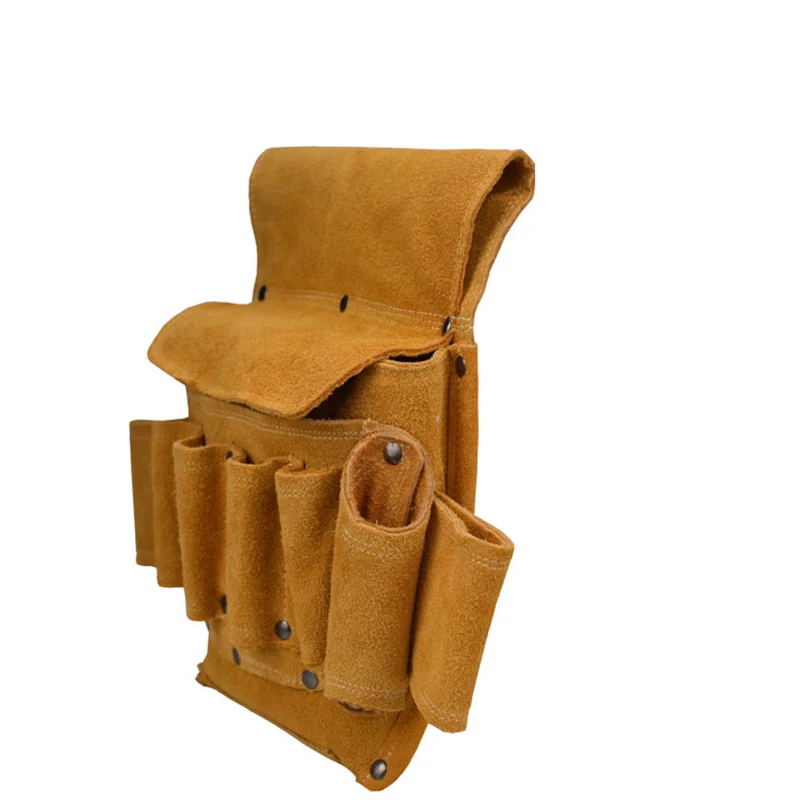High Quality Leather Carpenter Tool Belt Bag Multi Tool Storing Pouch Professional Electrician Tool Bag