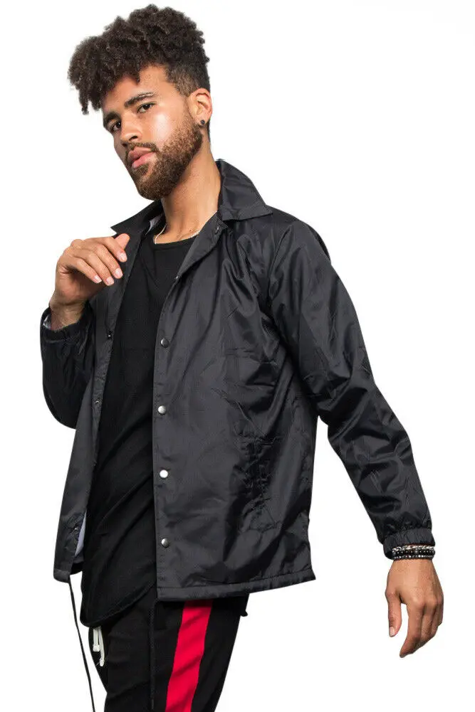 custom embroidered windbreakers lightweight waterproof coaches jackets custom nylon rain custom jacket