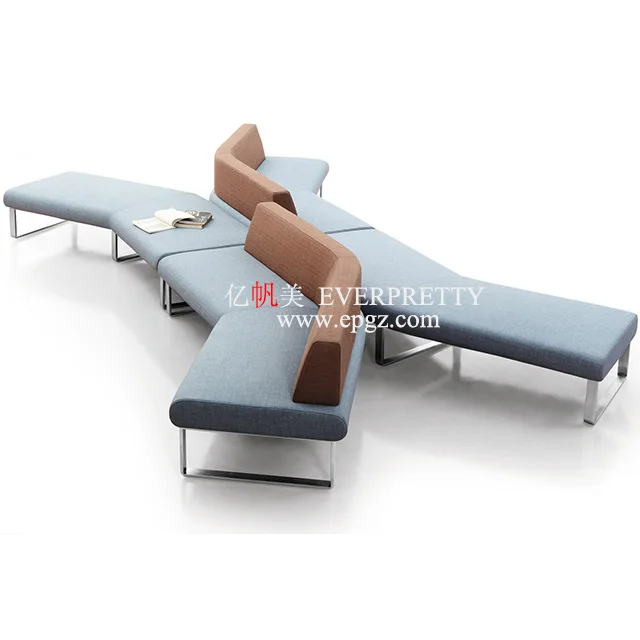 Hospital Ergonomic Design Rest Waiting Room Resting Sofa L-Shape Leisure Sofa