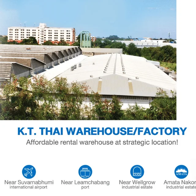 Best Renting Price Building Warehouse Near Suvarnabhumi airport Bangna In EEC Thailand Storage for rent