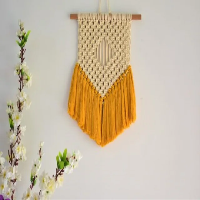 Best Selling Product Boho Design Macrame Wall Woven Hanger Pattern with 100% Cotton Cord at Wholesale Price