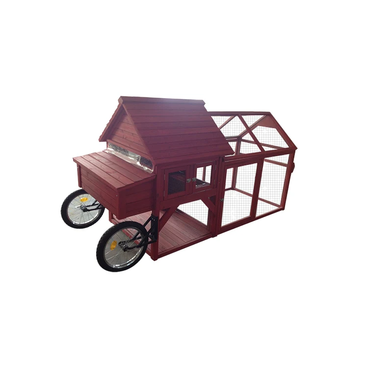 Manufacture commercial Ventilation Door mobile tractor  Removable Tray Cheap Wooden Backyard chicken house wholesale