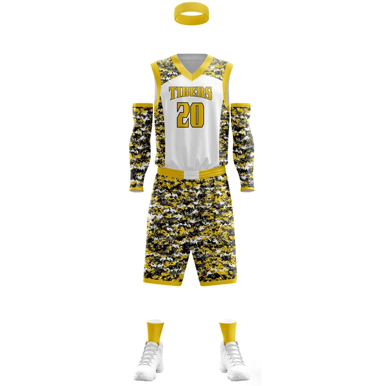 Outstanding Quality Professional Stylish Uniform Latest Style Custom Design Sublimation Printing Fashionable Men Basketball Set