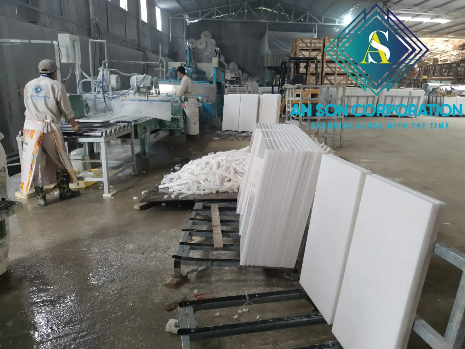 pure white marble tiles best quality from Vietnam quarry - building materials natural stone