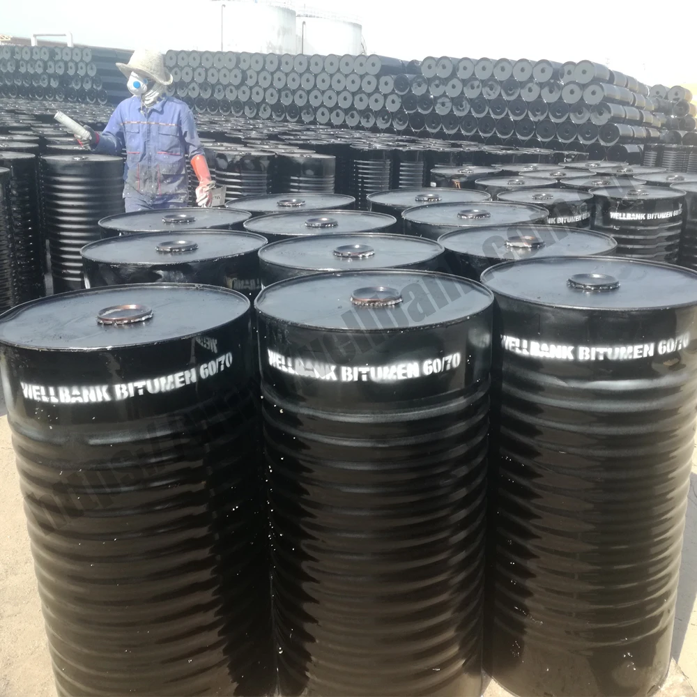 High Quality Bitumen 60 70 packed in new steel drums