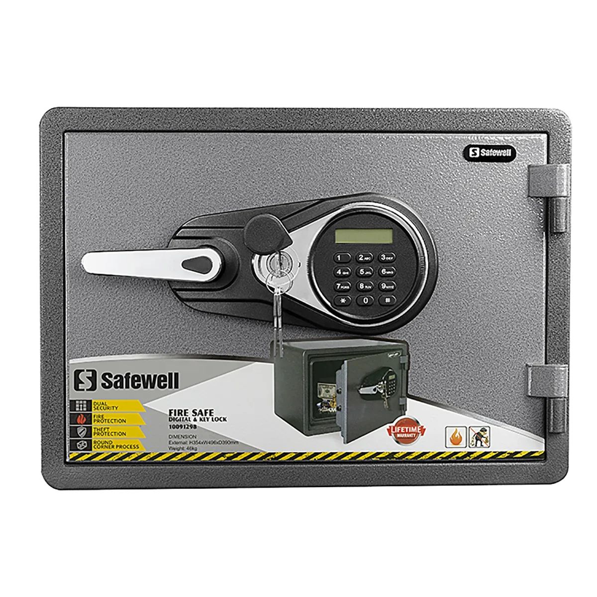 Safewell FP0401E ящик пожарной безопасности, сейфы для стального сейфа, денег, огнестойкий Сейф
