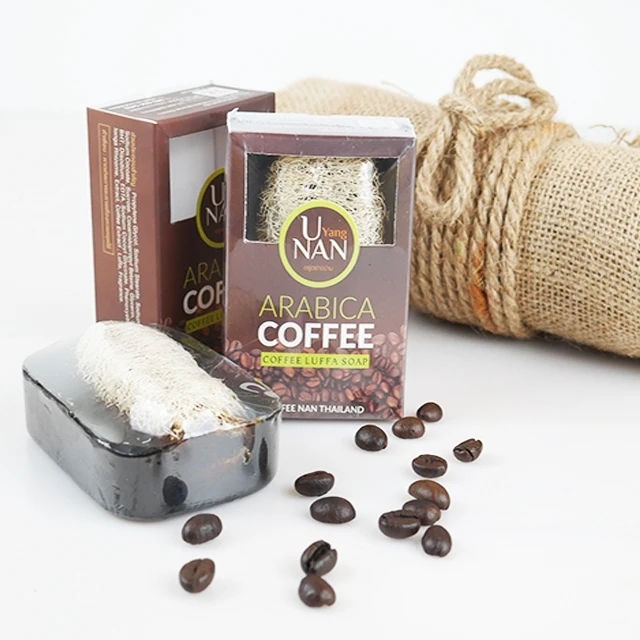 Wholesale OEM Premium Coffee Loofah Soap Herbal Bath Soap Toilet soap Body Factory Thailand