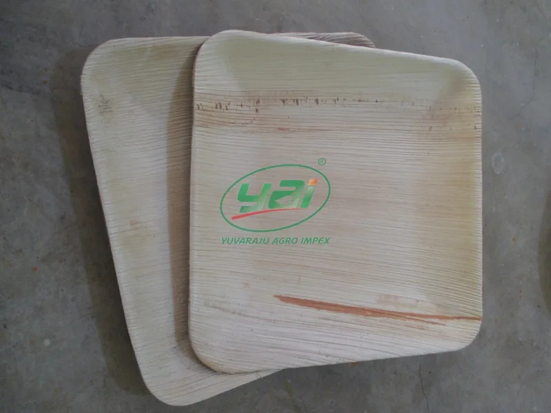 Natural wood plate Party/Restaurant/Home/ Disposable Areca Palm Leaf Wooden Plate for Human Consumption Exporters in India