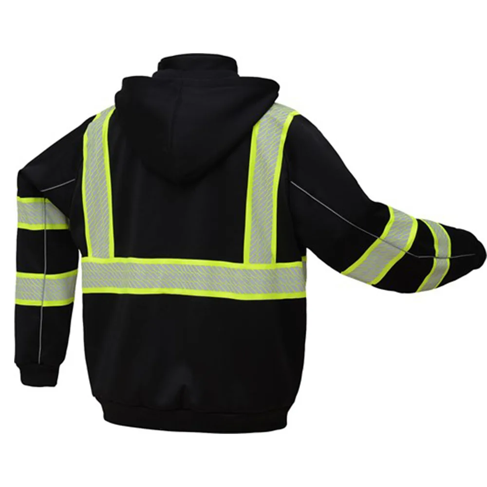 Hi Vis New Heavy Weight Sweatshirt With Black Mesh Lining Dupont Fabric Safety Clothing Jacket