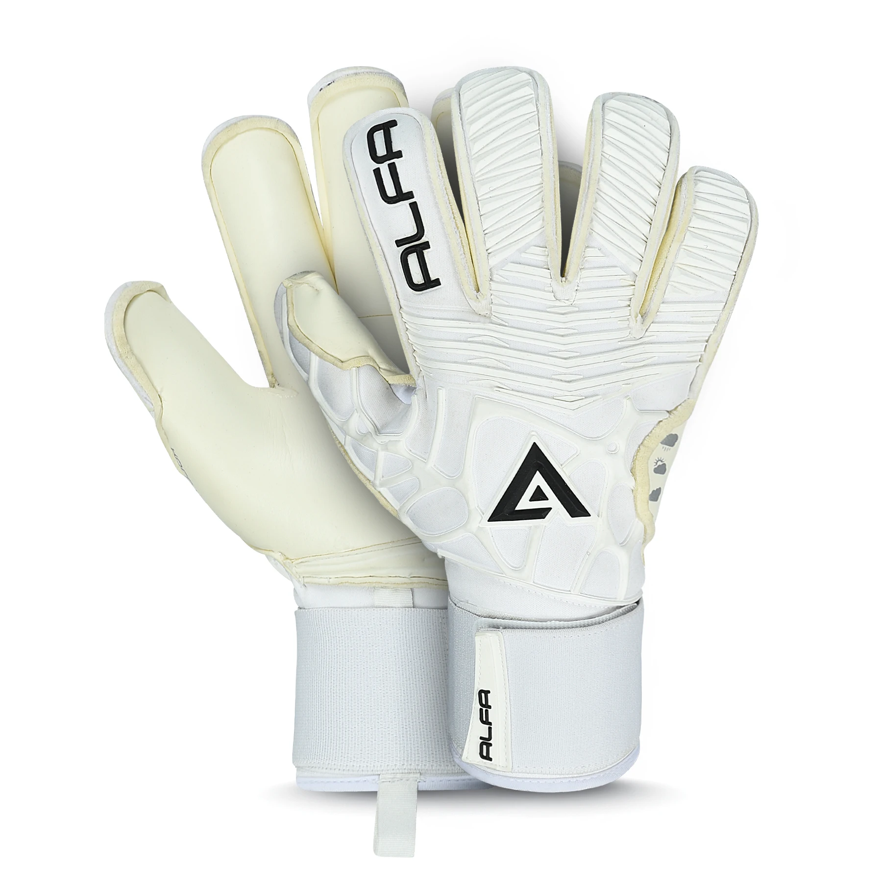 Alpha Logo Goalkeeper Gloves Professional Goalkeeper Gloves High Quality German Latex Goalkeeper Gloves