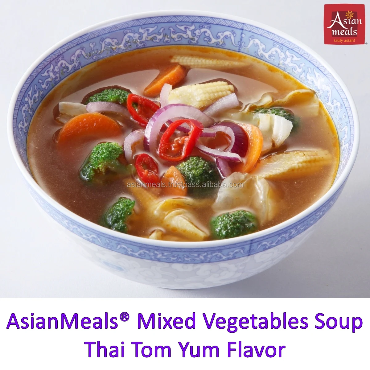 Оптовая продажа Лучшая цена смешанные овощи суп тайский Том ням вкус Малайзийский Халяль вкусные мгновенные
