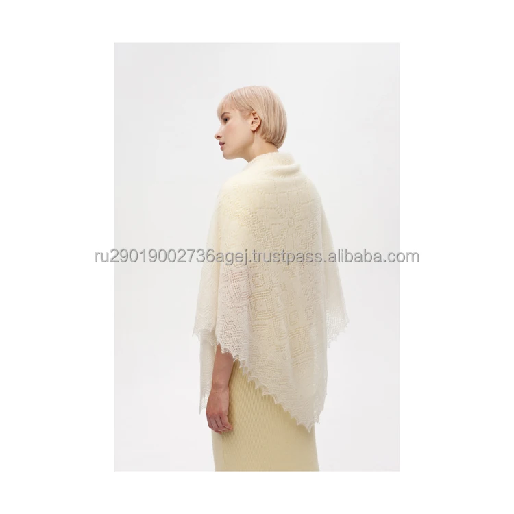 Quality women knitted shawls for autumn/winter the original Orenburg goat down knitting reliable supplier down knitwear