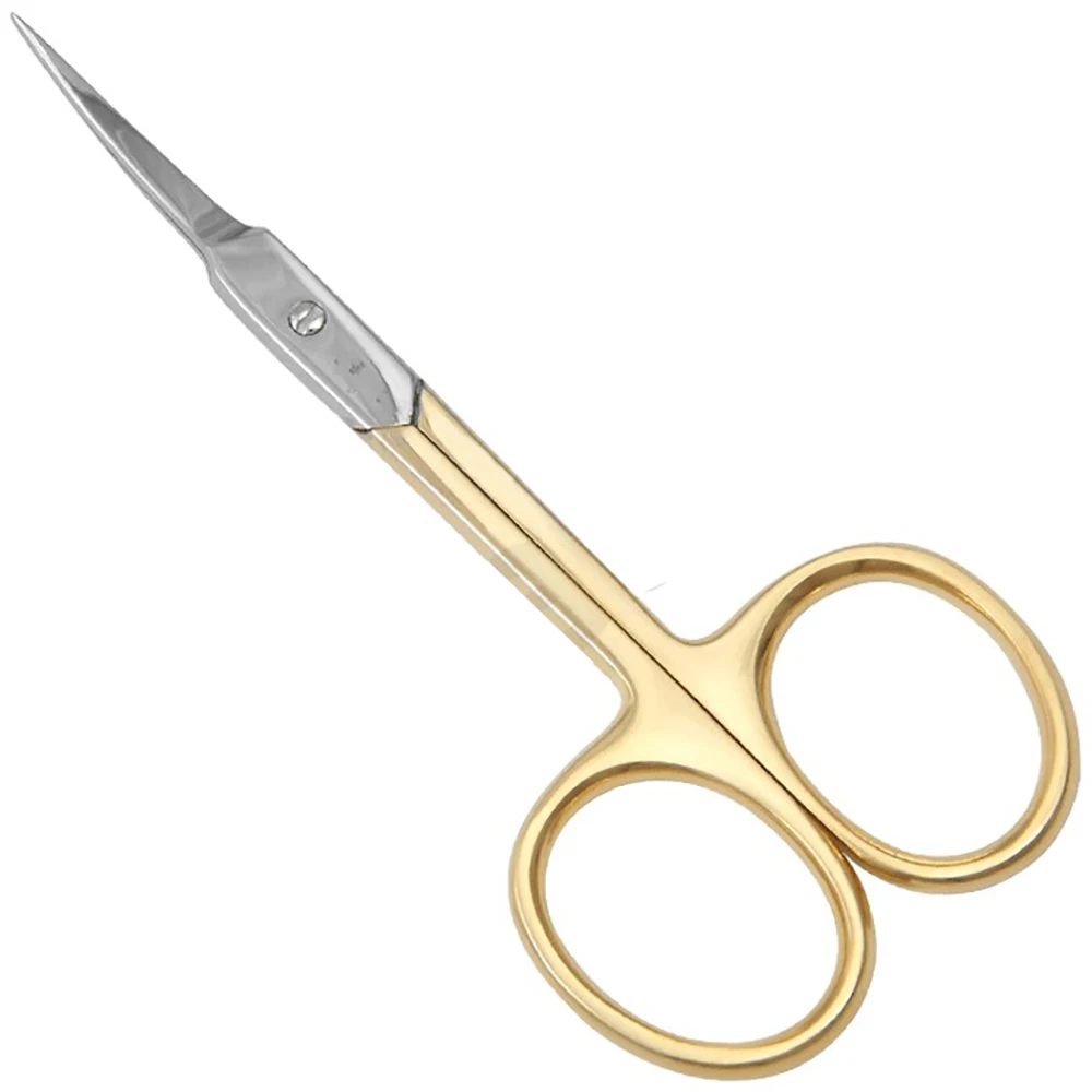 Premium Quality Cuticle Nail Scissors With Gold Plated Handle Wholesale Nail Care Scissors