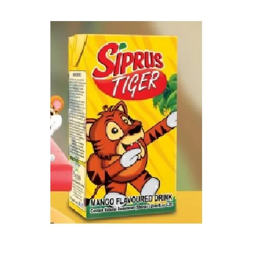  Суперсвежий напиток из фруктов манго с настоящей целлюлозой SIPRUS TIGER TETRA PACK 24x125 мл для