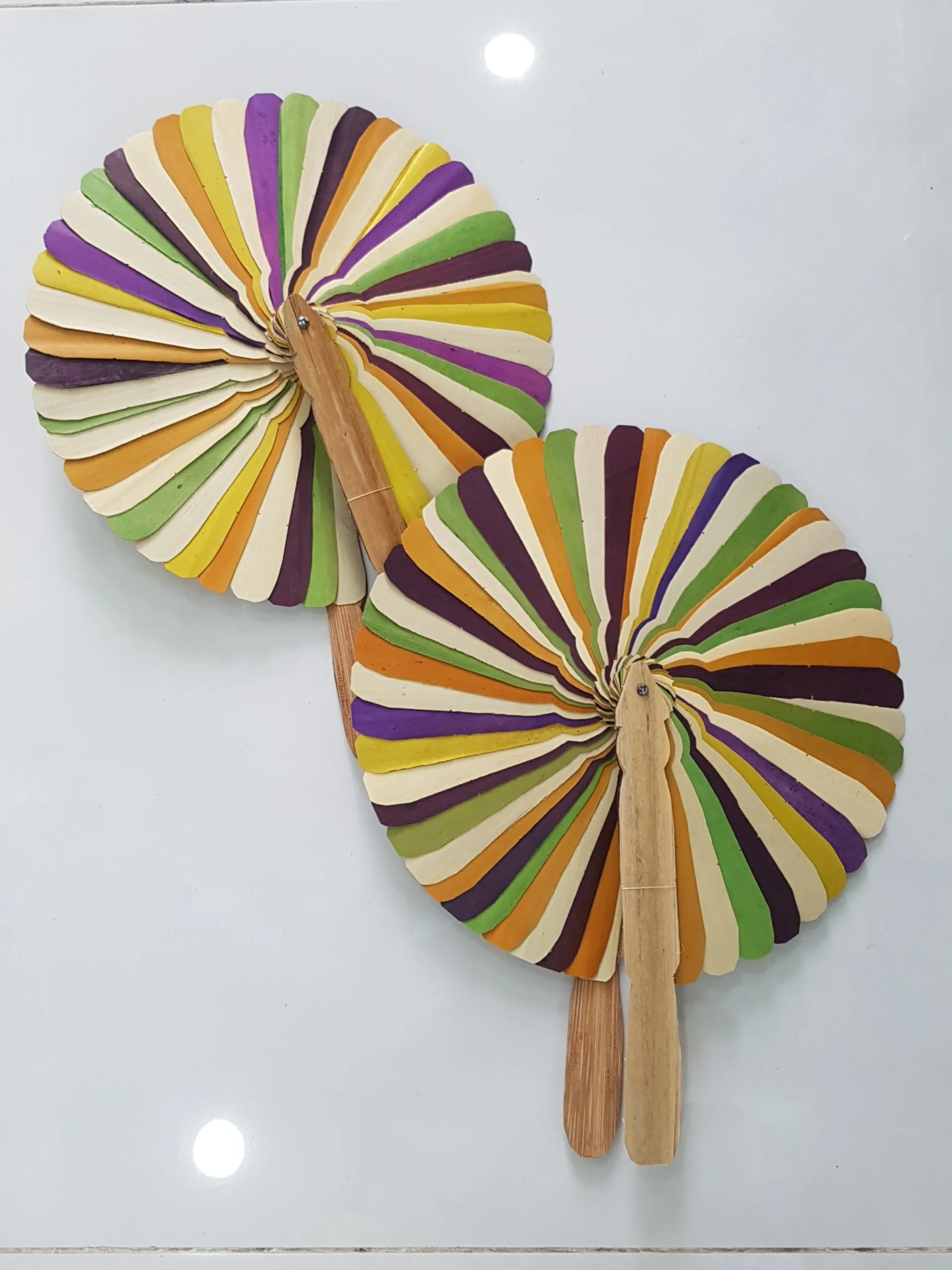 Hand Fan Bamboo Handmade Paint Palm Fan