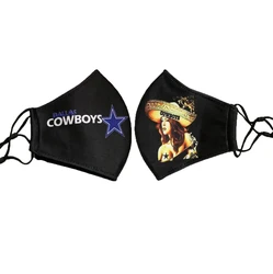 Custom LOGO 3D Print 3 ply Reusable FaceMas k Washable Sport American Football Teams NFL IAI Patriots Cowboys Lakers mas k Custo