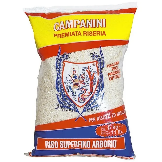 BEST ITALIAN QUALITY cellophane food bag in modified atmosphere 5 kg Arborio Rice FOR COOKING