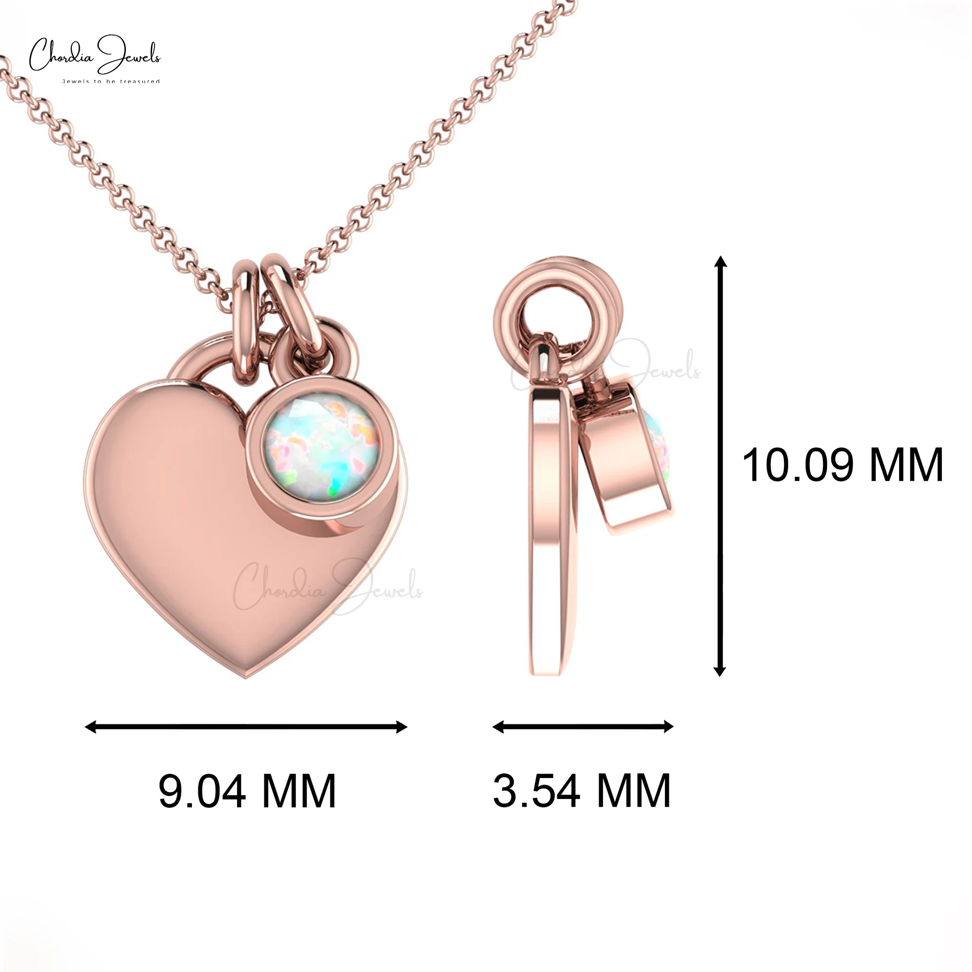  Цена по прейскуранту завода-изготовителя горячий продавать из 14-каратного золота с опалом подвеской в форме сердца ювелирные изделия драгоценными камнями обещание ожерелье