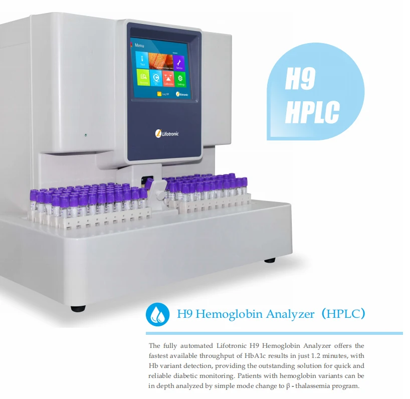 A-Faith HbA1c HPLC Analyzer Hemoglobin a1c Testing System with Hb Variant Detection 110 Sample Positions