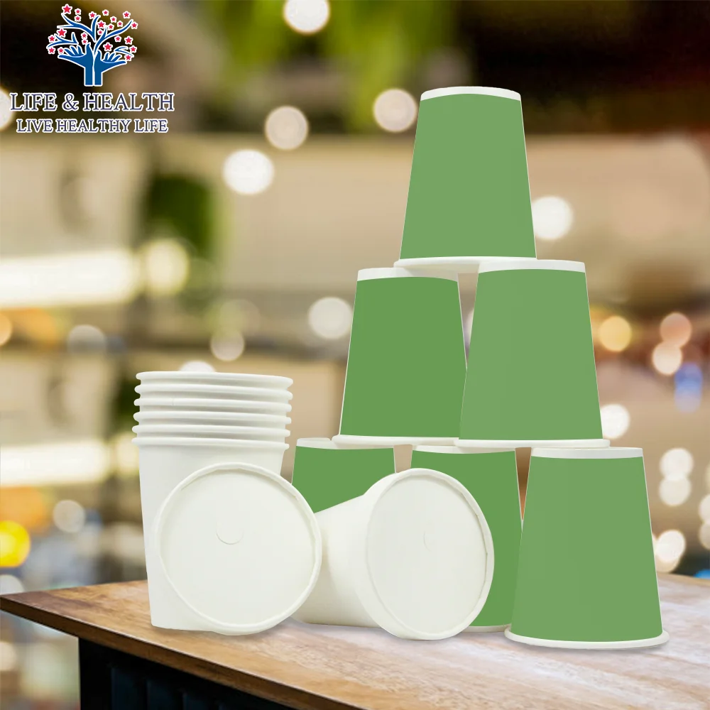  Экологически чистые бумажные стаканчики 12 унций Белый или 1 цвет + крышка для горячей/холодной воды минимальный заказ 100000