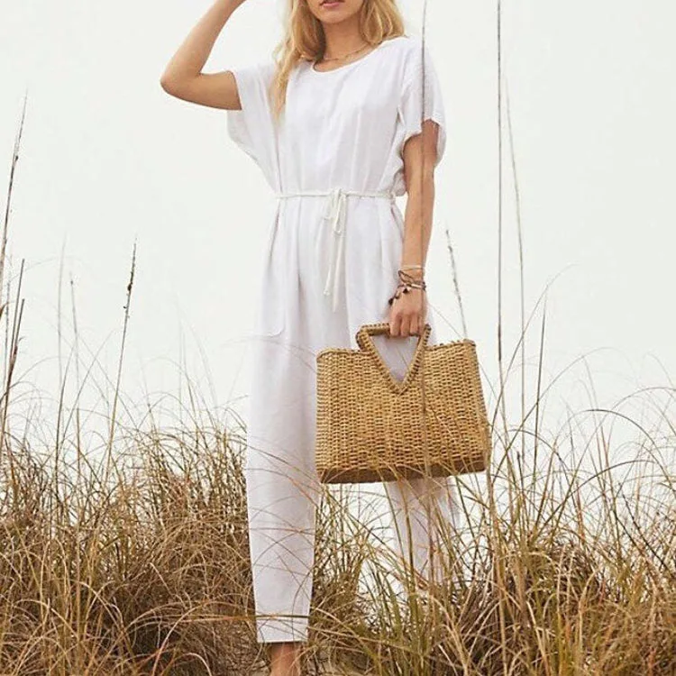 Bali Triangle Shaped Rattan Tote Bag, Woven Ladies Bag in Vietnam Wholesale