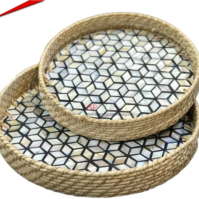 Hot Sale Latest Design Rattan Tray with Luxury Design Hand Made Tray