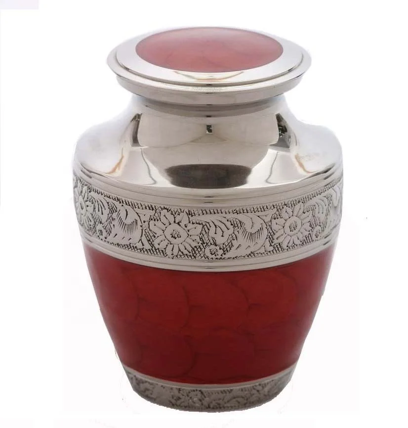 METAL SILVER PET URN