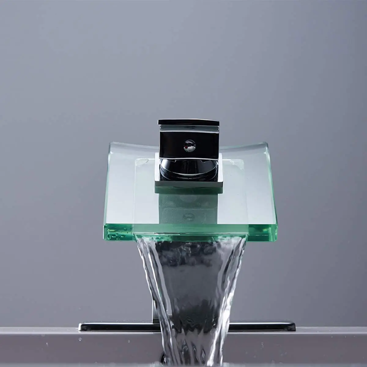 JA Modern Vanity Basin Bathroom Sink Faucet Single Handle Glass Bathtub Lavatory Chrome Waterfall Faucets One Hole Spout Mixer