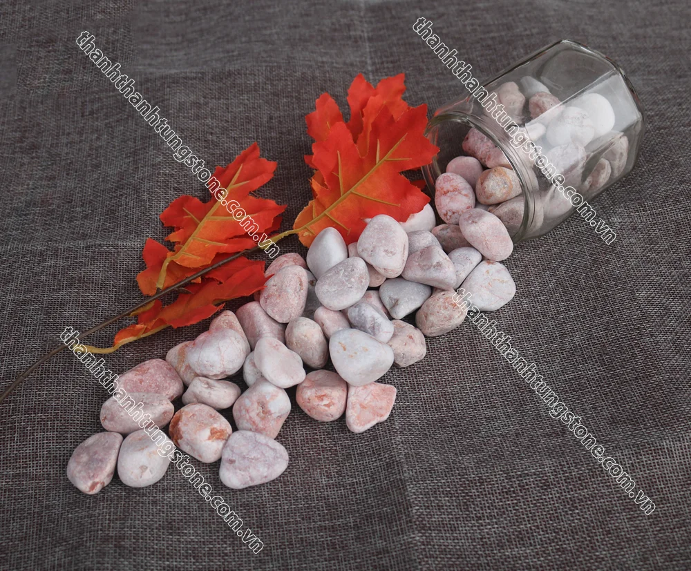 Exterior Decorative Vietnam Marble Pebble Crushed Gravel Tumbled Stone Landscape Beautiful Color Wide Range Of Sizes