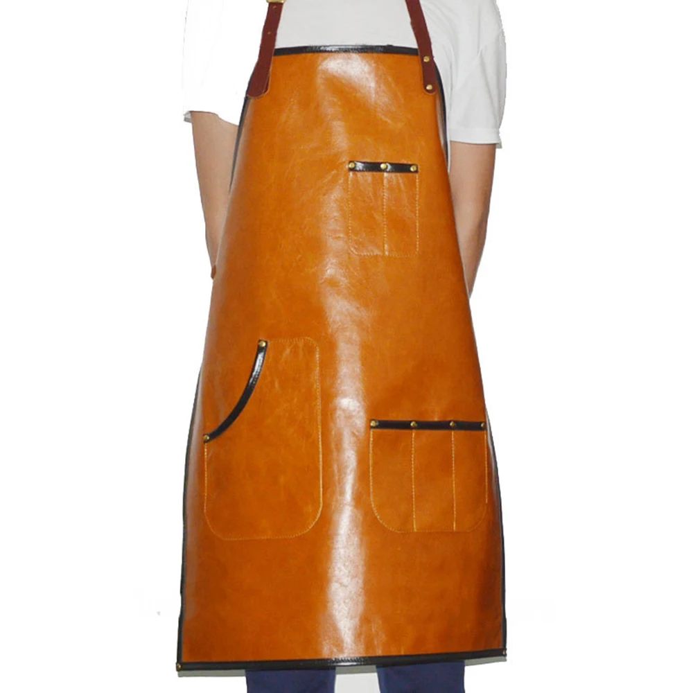  Фартуки из джинсовой ткани парикмахерский фартук чистые джинсы с кожаным карманом